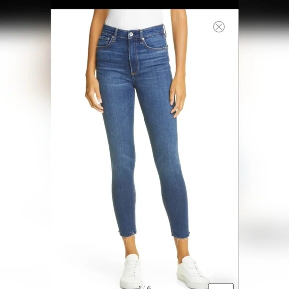 rag & bone Women's Skinny Jeans - Blue high waisted rise - Picture 1 of 8